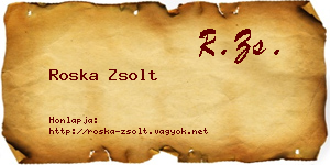 Roska Zsolt névjegykártya